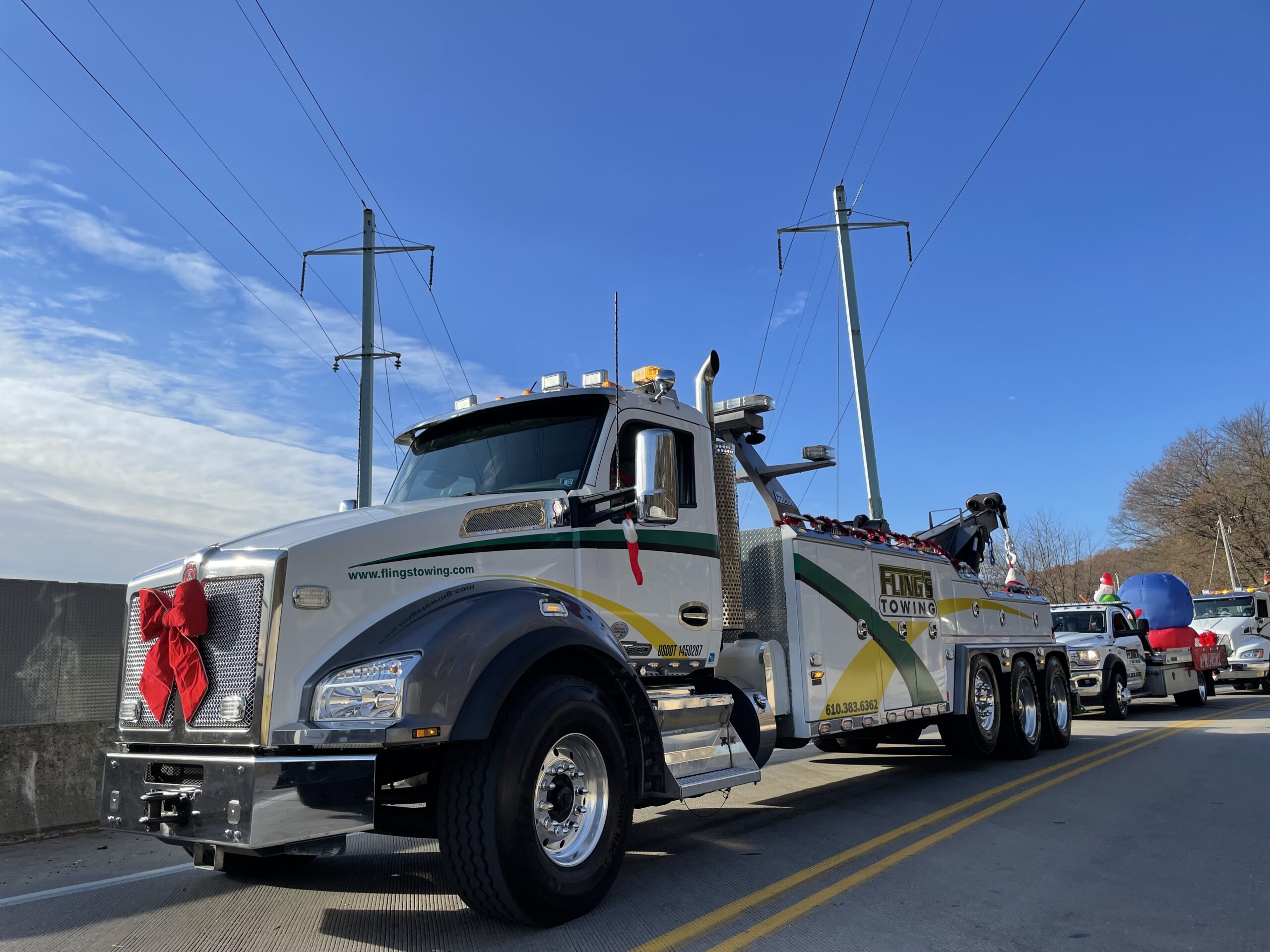 Fling's Towing in the Coatesville PA Christmas parade