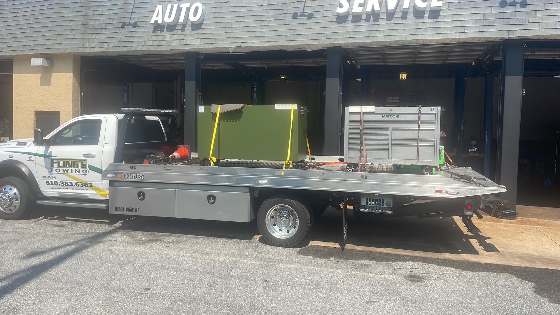 Large tool best being transported on a flatbed truck in Exton PA